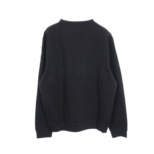 HERMES Navy Leather Patch Cotton Sweatshirt Size L