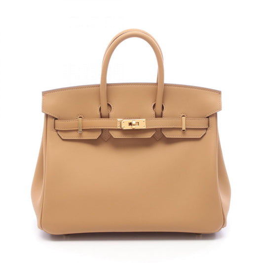 HERMES Birkin 25 Brown Veau Handle Bag