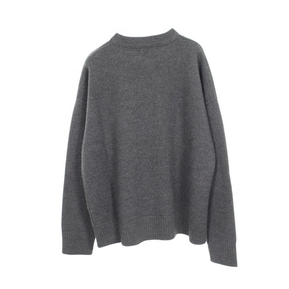 AMI de Coeur Heart Logo Wool Sweater Gray Size L