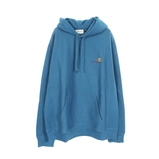 Carhartt WIP Hooded American Script Sweat Hoodie Blue Size L