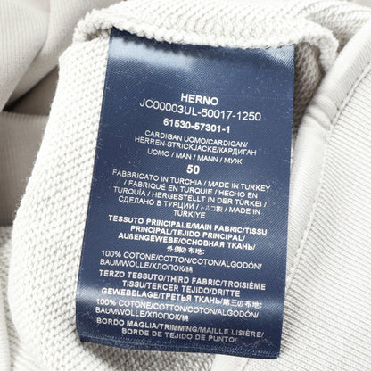 Herno LAMINAR Cotton Hoodie Gray Size 50