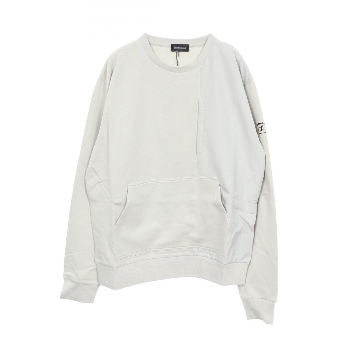 Herno Contrast Panel Cotton Sweatshirt Gray Size 54