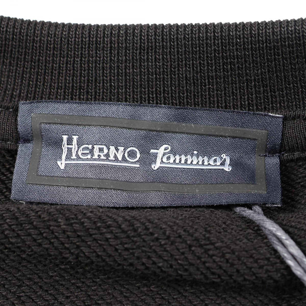 Herno Black Panel Detail Sweatshirt Cotton Size 48