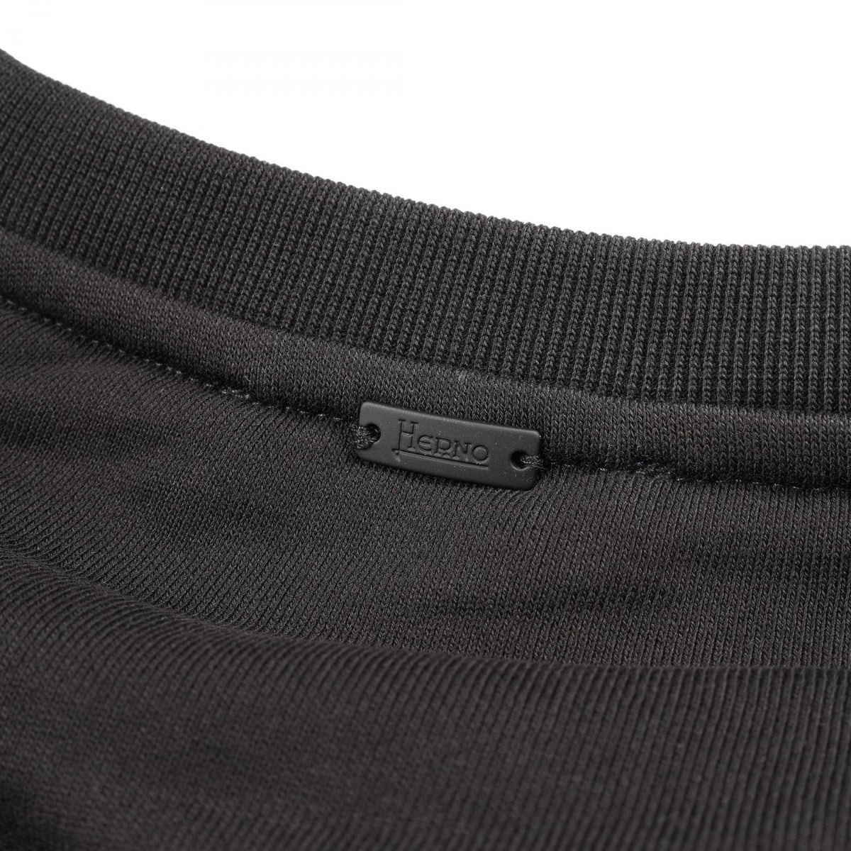 Herno Black Panel Detail Sweatshirt Cotton Size 48
