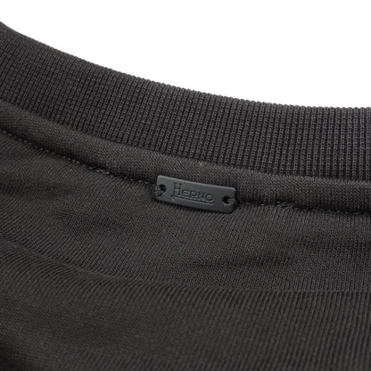 Herno Black Panel Detail Sweatshirt Cotton Size 48