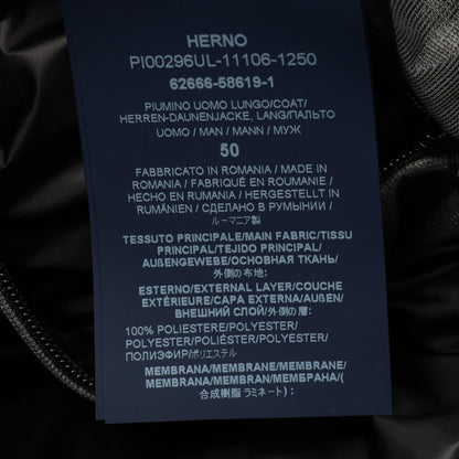 Herno Laminar Hooded Polyester Down Jacket Size 50