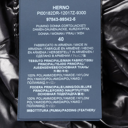 Herno Resort Hooded Nylon Down Jacket Black Size 40