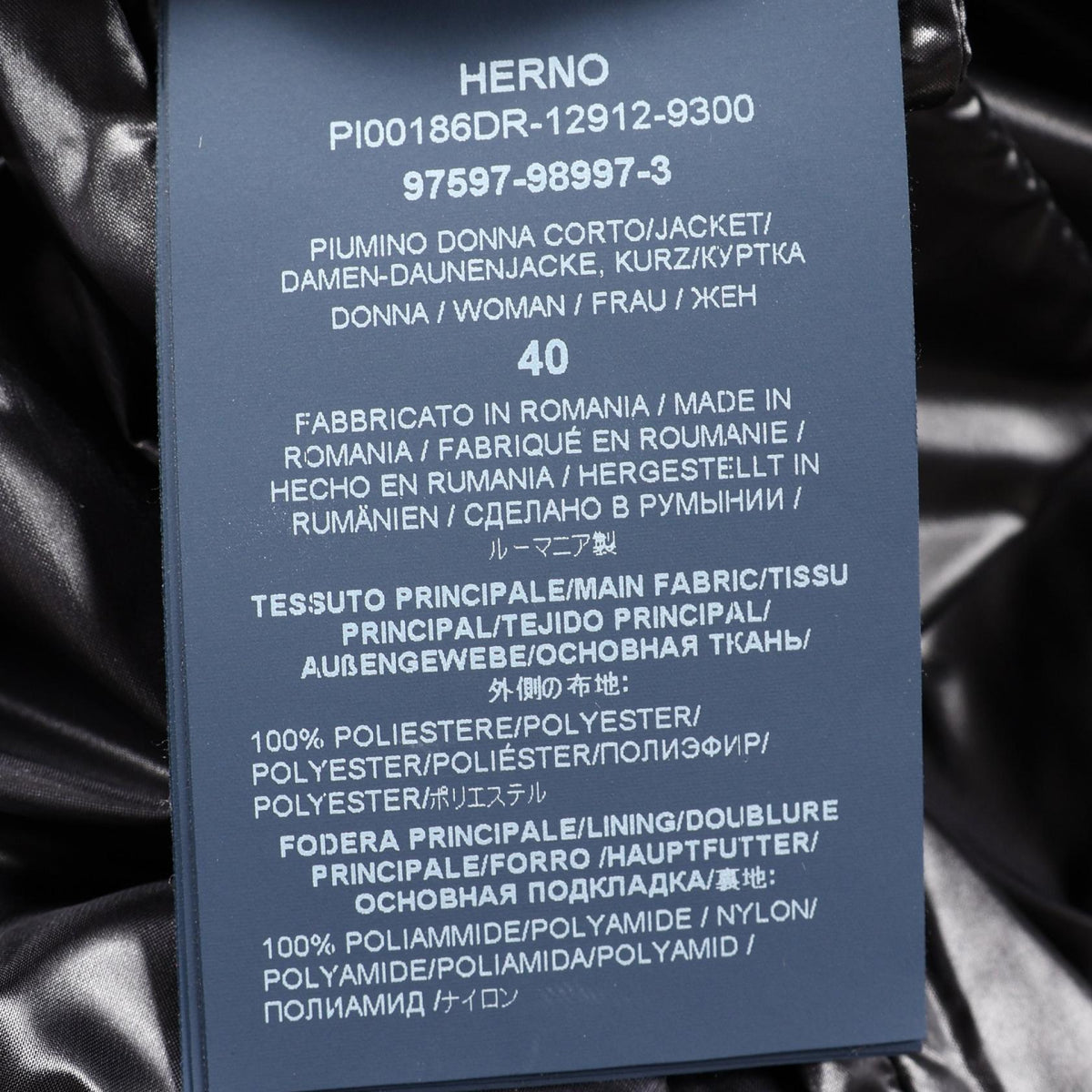 Herno Resort EXTRA-FINE SATIN Down Jacket Size 40