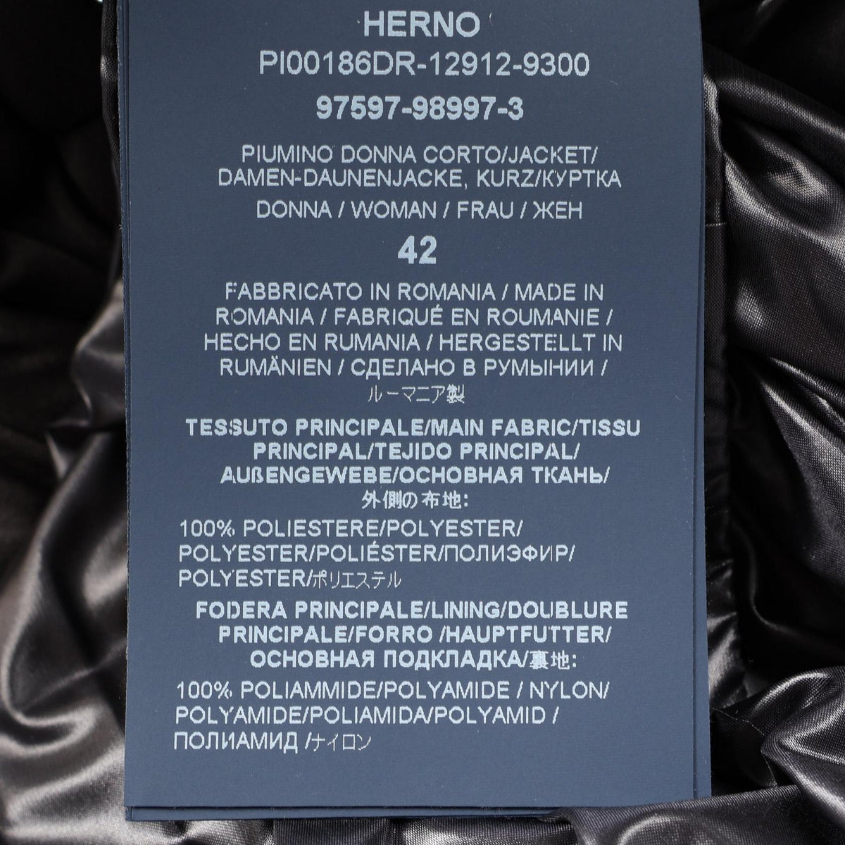 Herno Resort Extra-Fine Satin Down Jacket Size 42