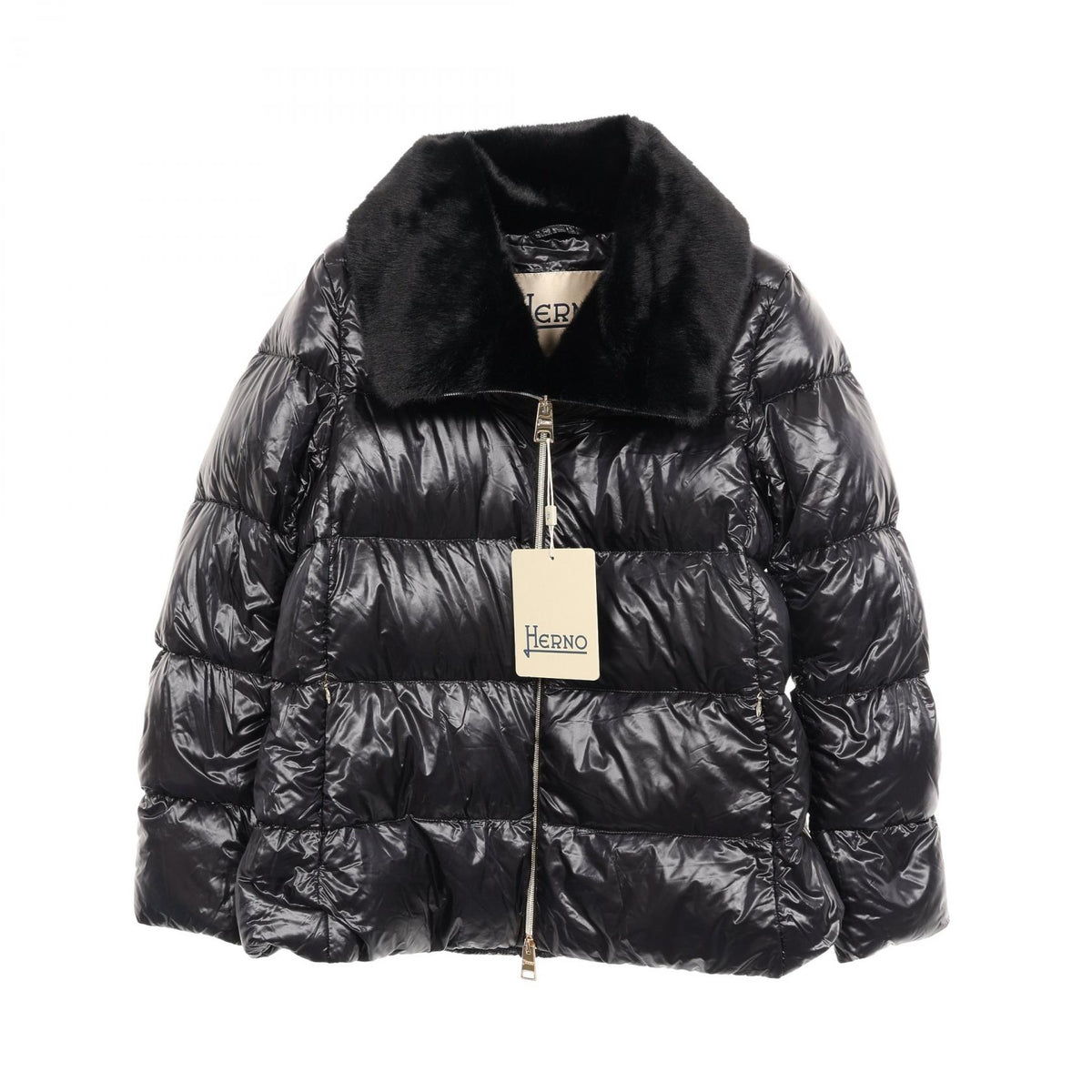 Herno Nylon Down Jacket Black Size 40