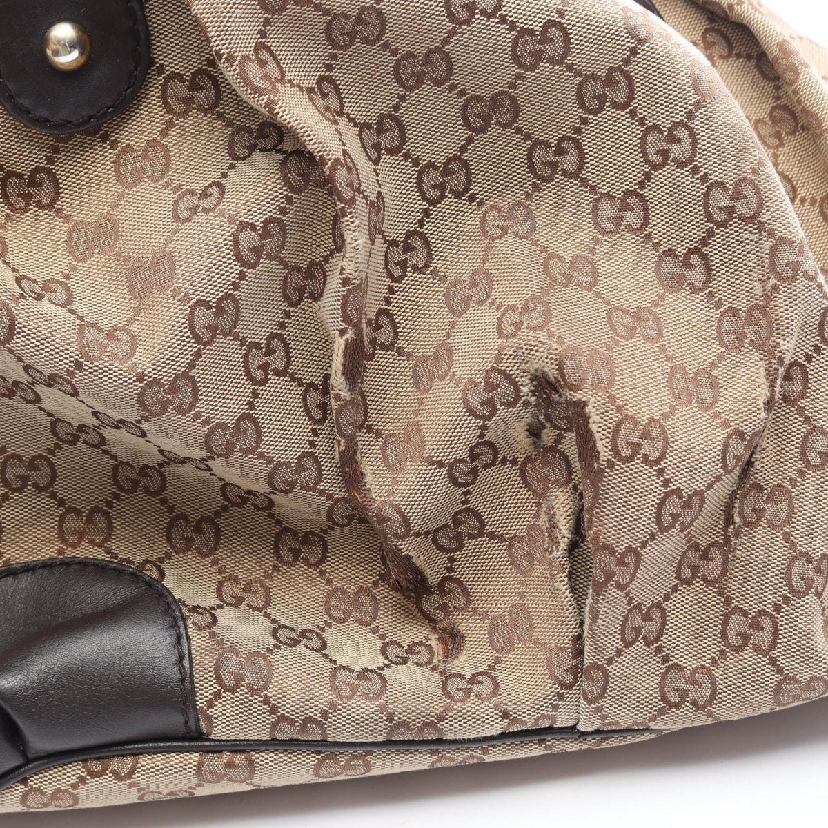 GUCCI Sukey GG Canvas Handbag Beige