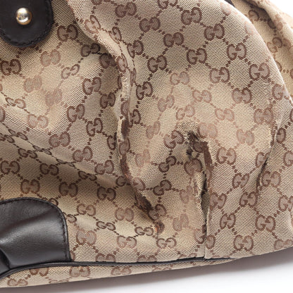 GUCCI Sukey GG Canvas Handbag Beige
