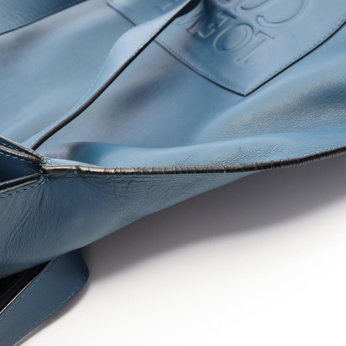 LOEWE Anagram Leather Shopper Bag Blue