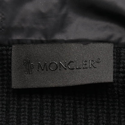 MONCLER Hooded Knit Trim Down Jacket Black Size L