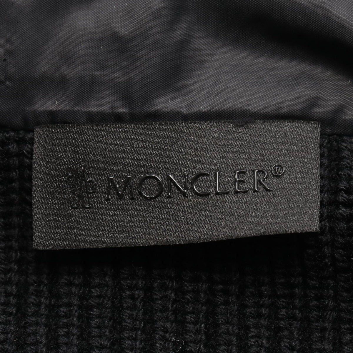 MONCLER Knit Trim Hooded Down Jacket Black Size XL