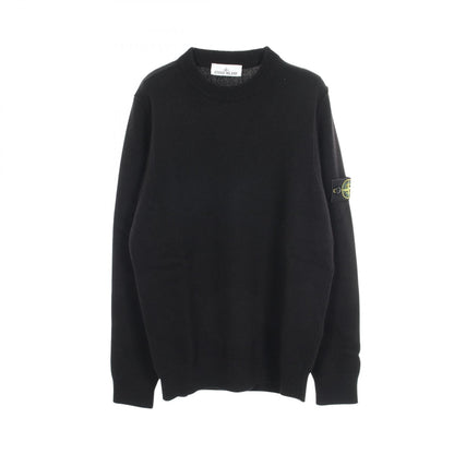 STONE ISLAND Crew Neck Wool Nylon Sweater Black Size XL