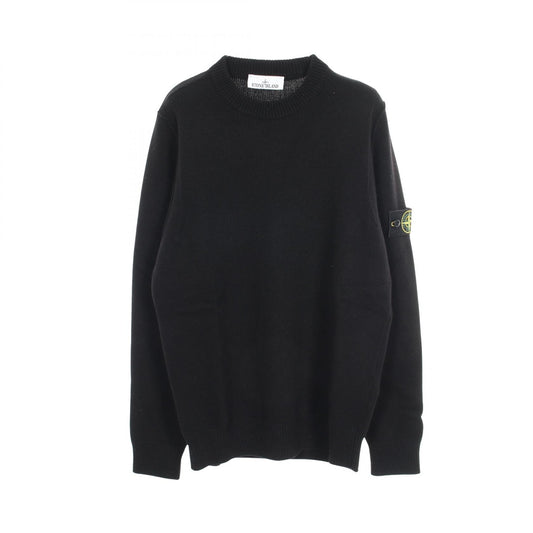STONE ISLAND Crew Neck Wool Nylon Sweater Black Size XL