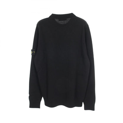 STONE ISLAND Crew Neck Wool Nylon Sweater Black Size XL