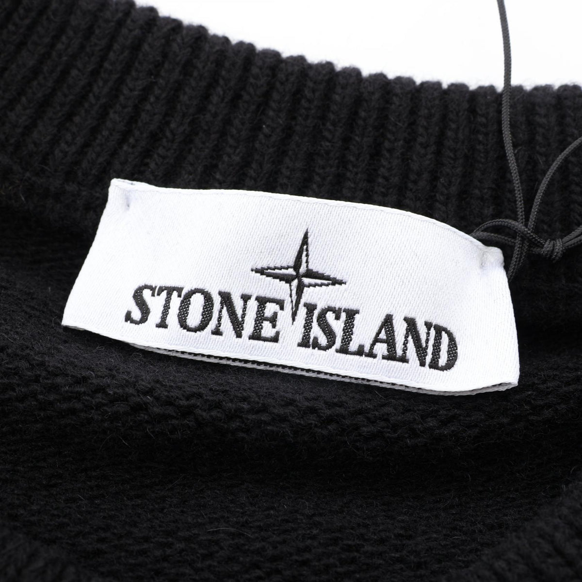 STONE ISLAND Crew Neck Wool Nylon Sweater Black Size XL