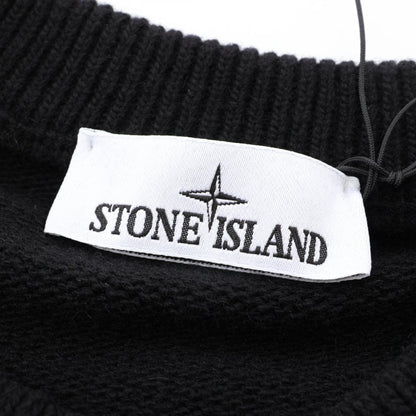 STONE ISLAND Crew Neck Wool Nylon Sweater Black Size XL