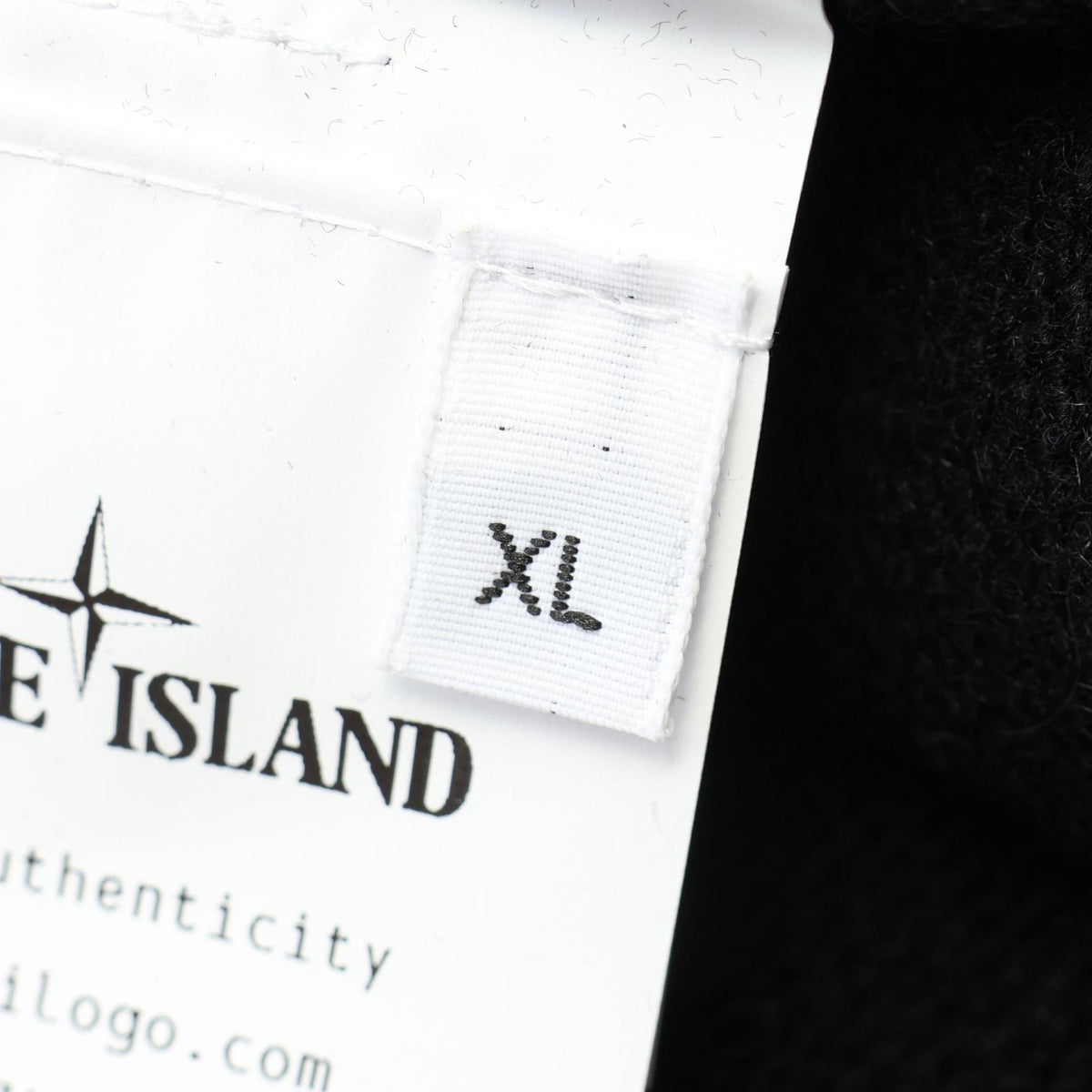 STONE ISLAND Crew Neck Wool Nylon Sweater Black Size XL