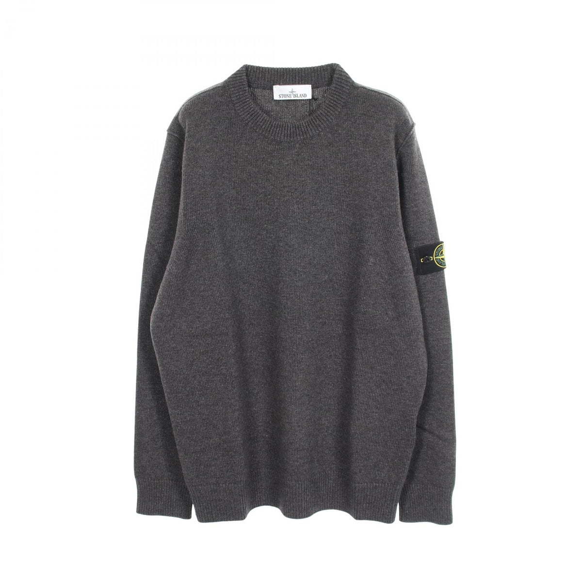 STONE ISLAND Gray Wool Knit Sweater Size M