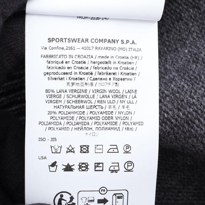 STONE ISLAND Gray Wool Knit Sweater Size M