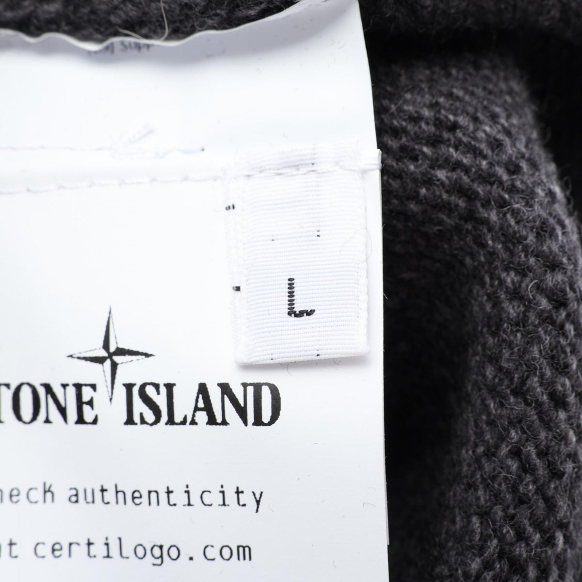 STONE ISLAND Gray Wool Sweater Size L