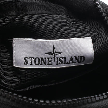 STONE ISLAND Black Logo Patch Nylon Shoulder Bag