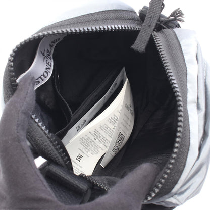 STONE ISLAND Logo Patch Grey Nylon Shoulder Bag