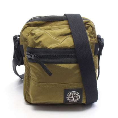 STONE ISLAND Green Logo Patch Shoulder Bag