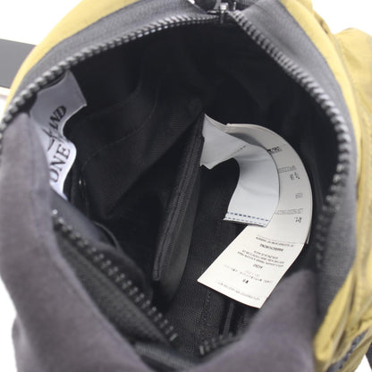 STONE ISLAND Green Logo Patch Shoulder Bag