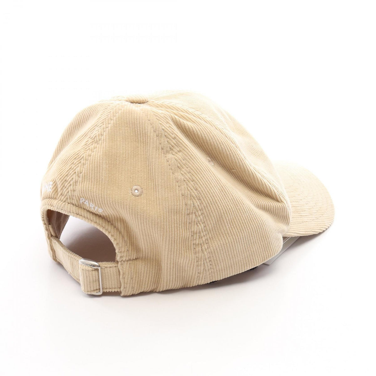 CELINE Triomphe Richelieu Corduroy Cap Beige Size M