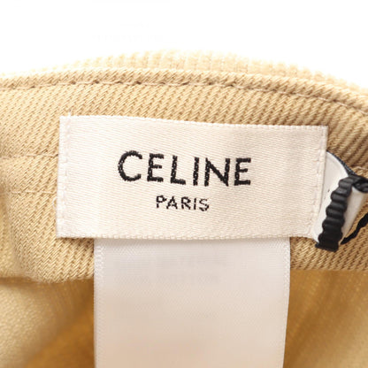 CELINE Triomphe Richelieu Corduroy Cap Beige Size M