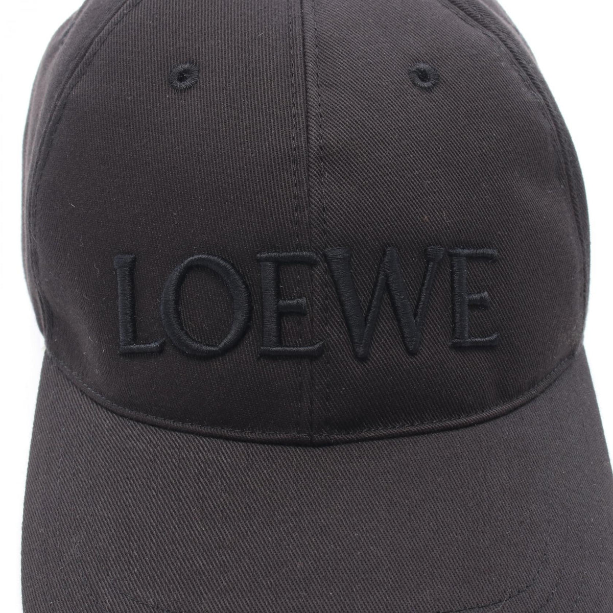 Loewe OFF Logo Embroidered Cap Cotton Black Size M