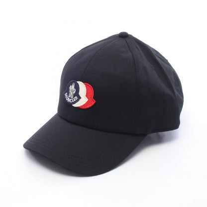 MONCLER Logo Embroidered Cotton Cap Black Size ONE SIZE