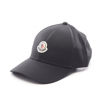 Moncler OFF Logo Patch Cap Cotton Black Size ONE SIZE