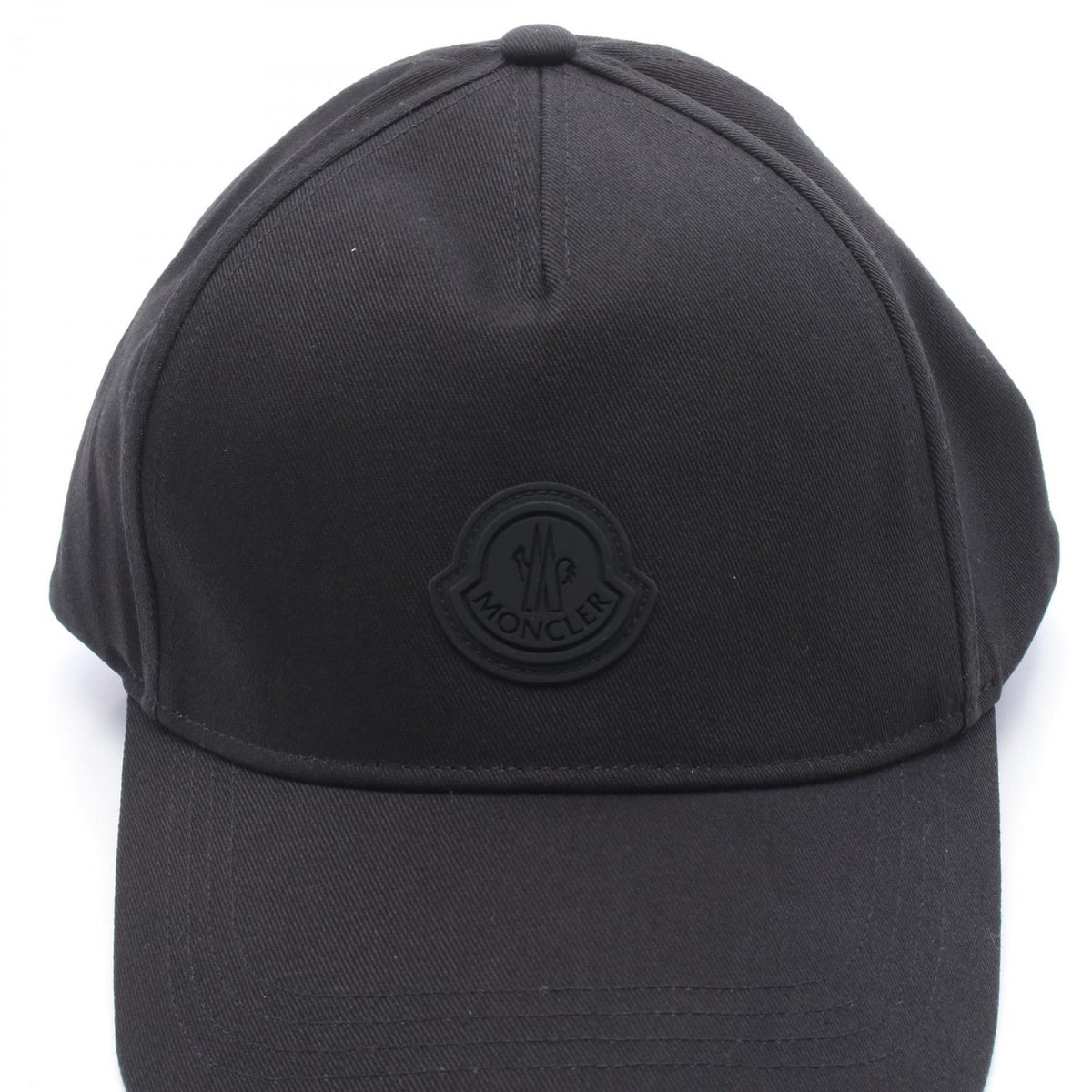 MONCLER Logo Cotton Hat Black Size ONE SIZE