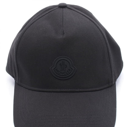 MONCLER Logo Cotton Hat Black Size ONE SIZE