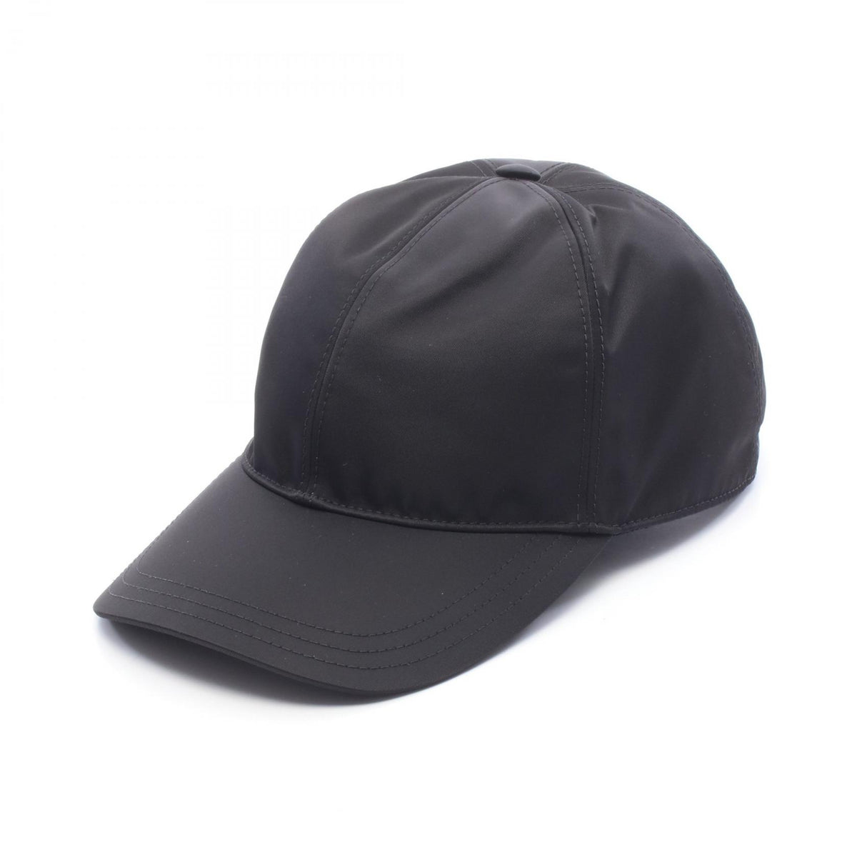 PRADA Re Nylon Triangle Logo Cap Black Size L