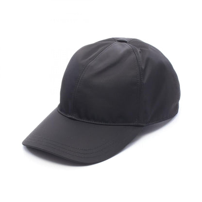 PRADA Re Nylon Triangle Logo Cap Black Size L