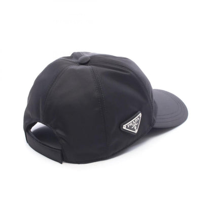 PRADA Re Nylon Triangle Logo Cap Black Size L