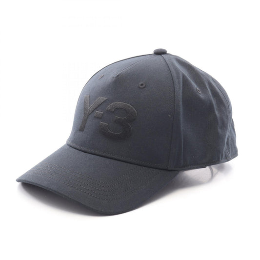 Y-3 Black Cotton Cap Size OSFL