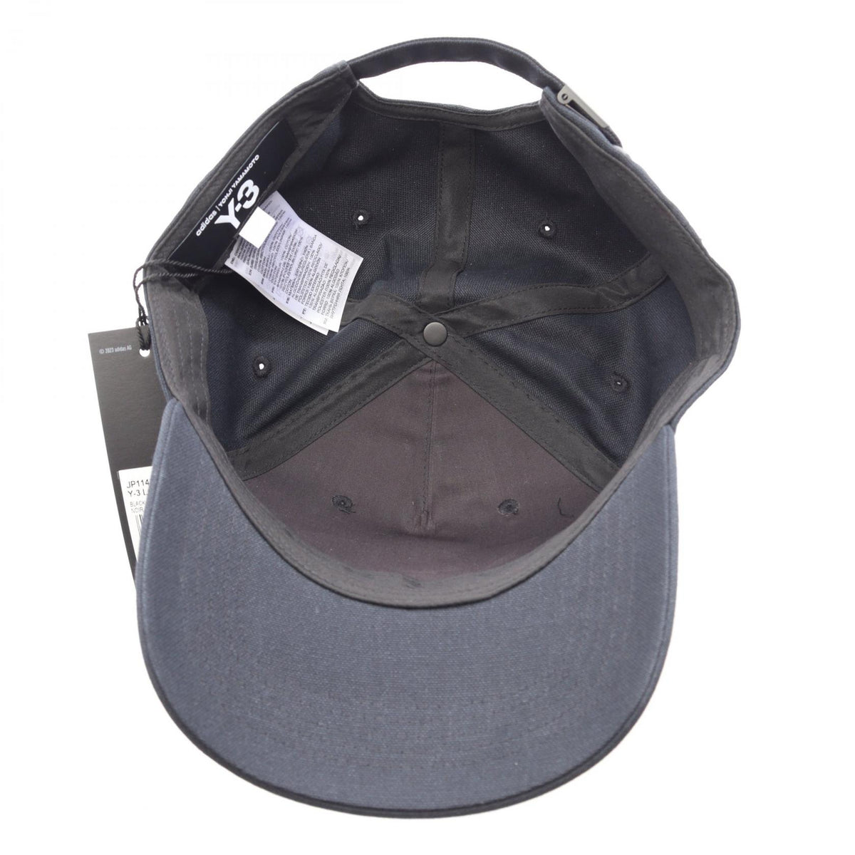 Y-3 Black Cotton Cap Size OSFL