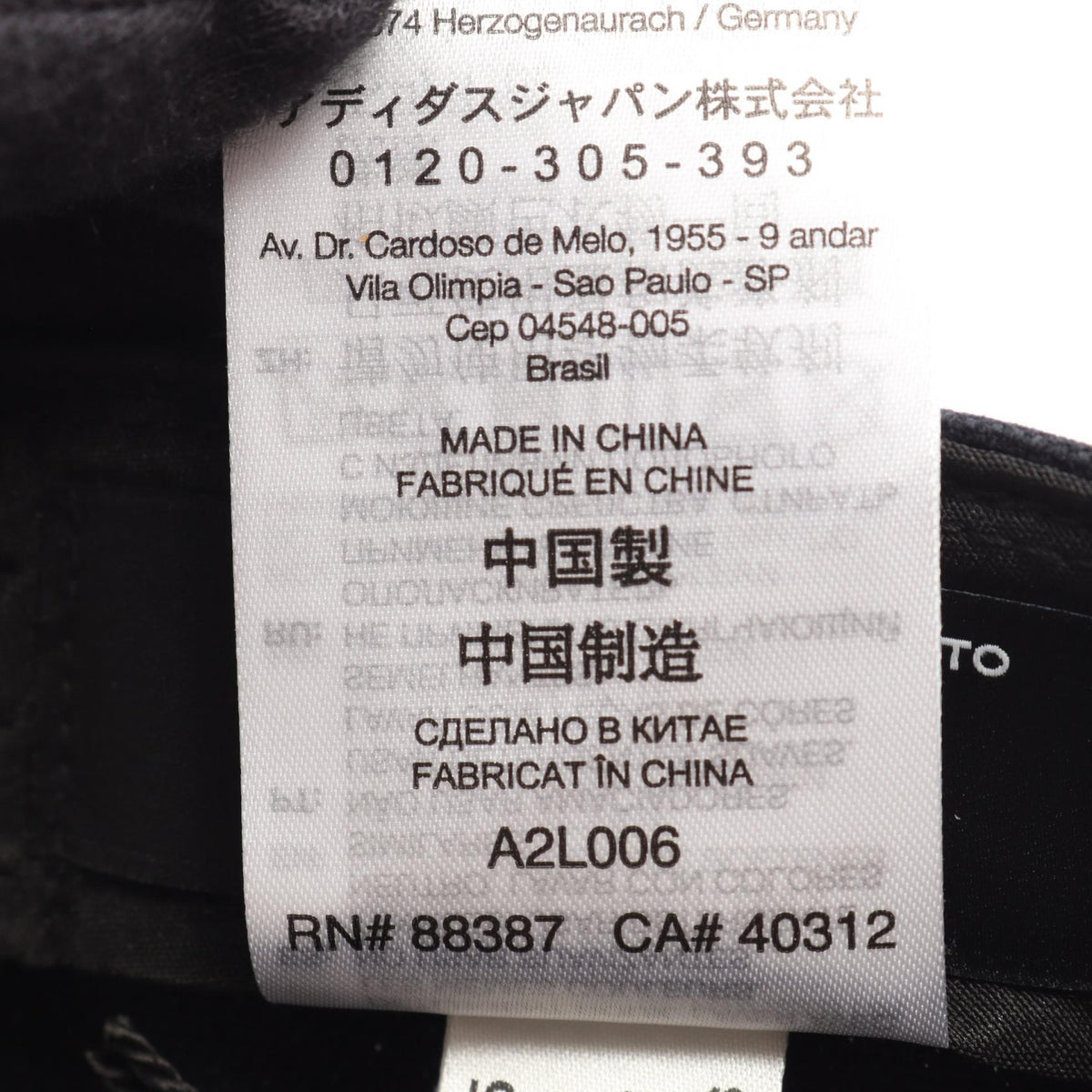 Y-3 Black Cotton Cap Size OSFL