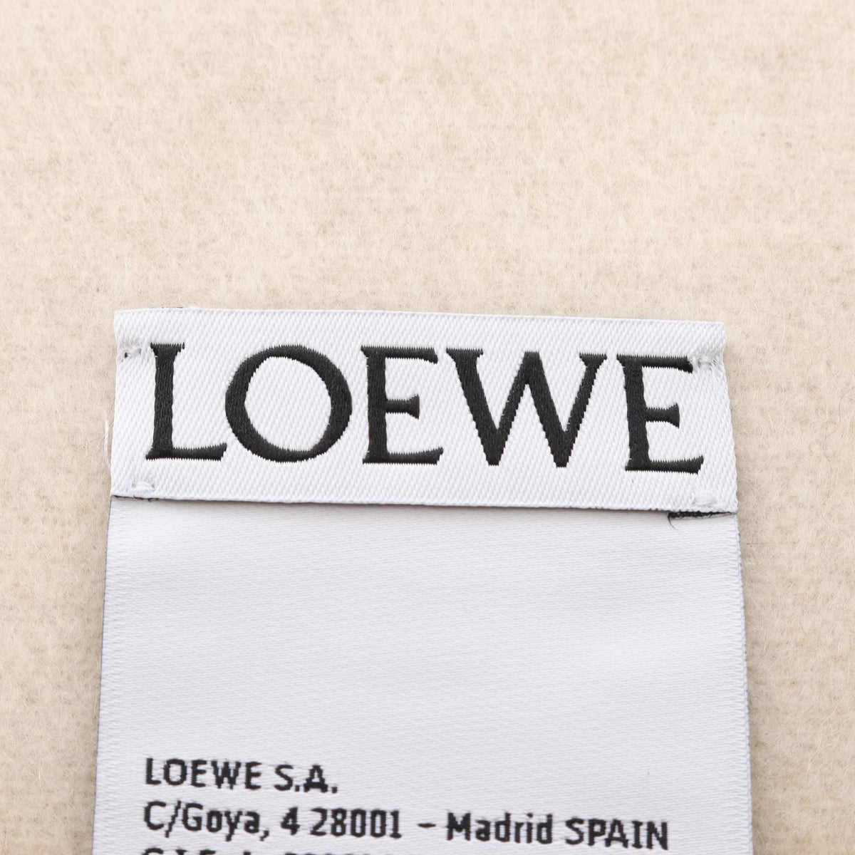 LOEWE Anagram Cashmere Scarf Beige