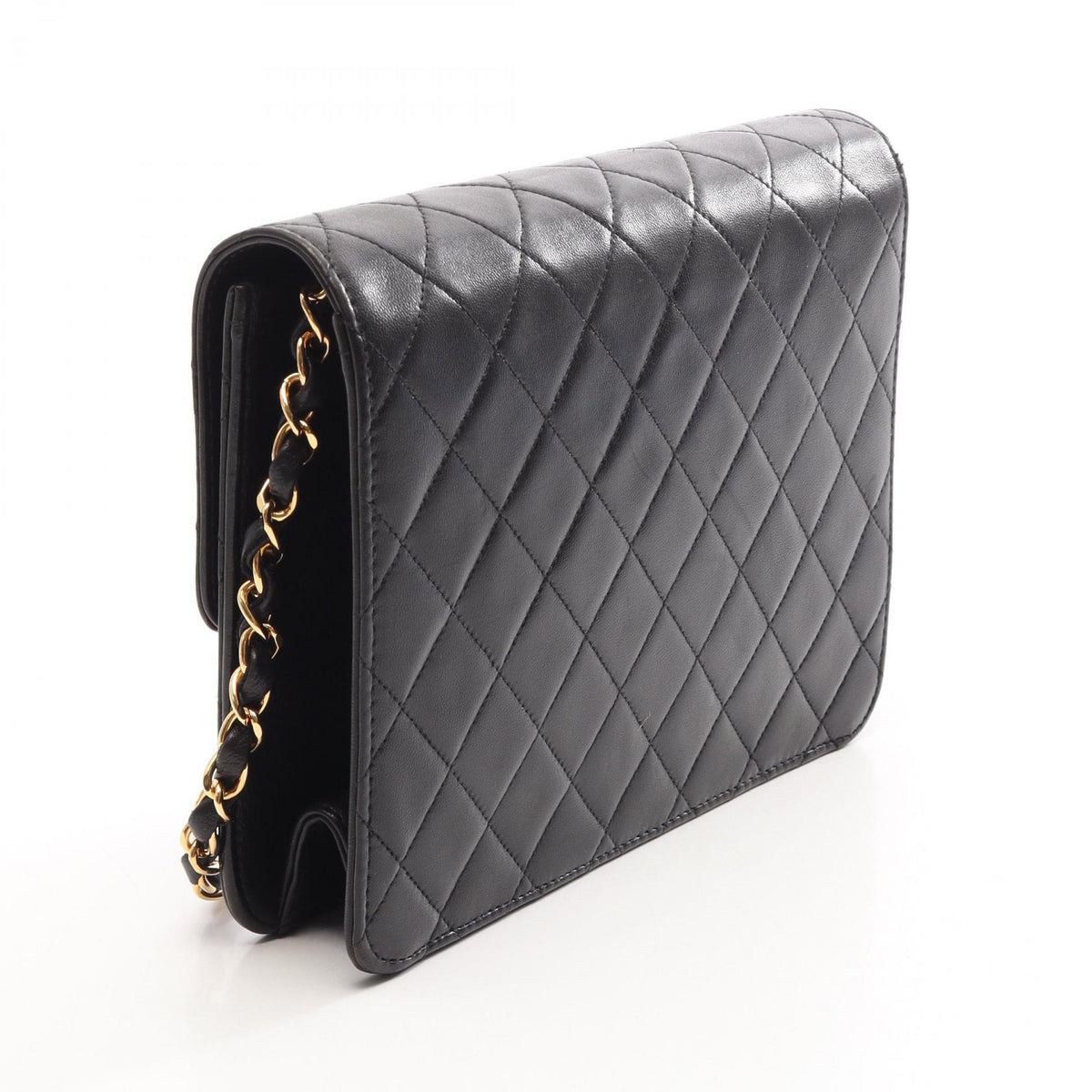 CHANEL Quilted Single Flap Bag Black
