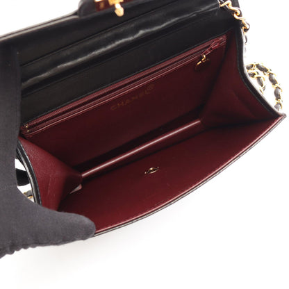 CHANEL Quilted Single Flap Bag Black