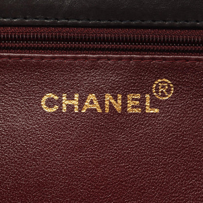 CHANEL Quilted Single Flap Bag Black