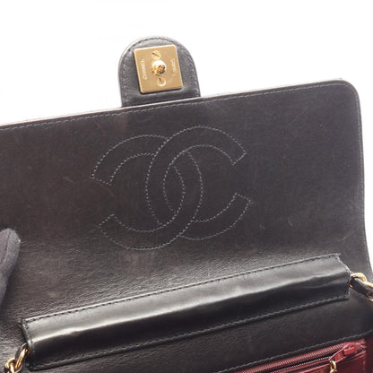 CHANEL Quilted Single Flap Bag Black